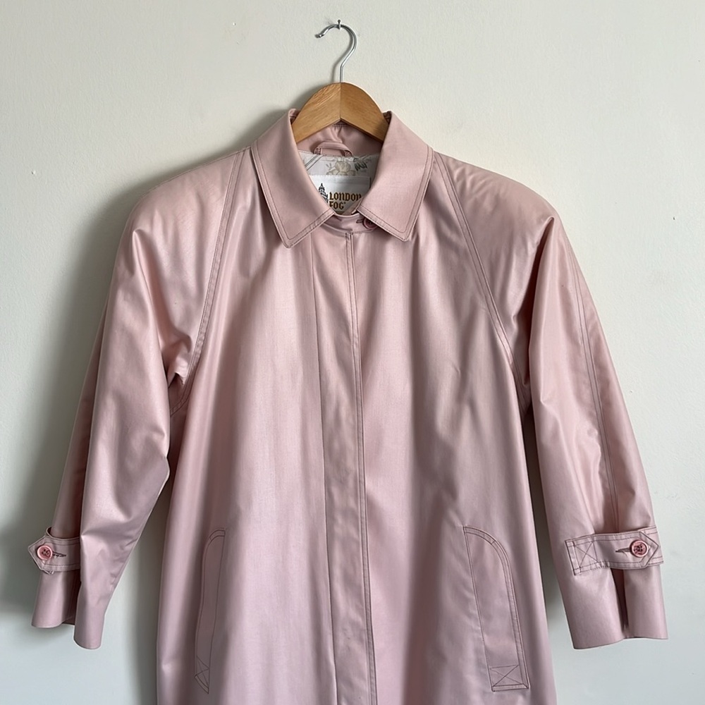 Vintage London Fog Pink Trench Coat - Picture 8 of 11